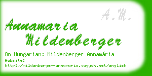 annamaria mildenberger business card